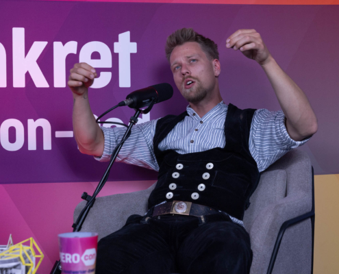 Zimmermeister Laurin „Fiete“ Bock im Podcast-Gespräch auf der HEROcon